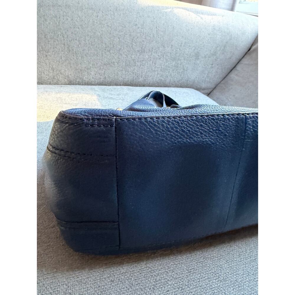 Michael Kors Leather Ludlow Drawstring Hobo Shoulder Bag Blue - Picture 9 of 13